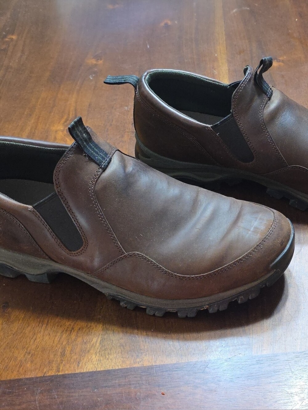 Timberland Brown Leather Slip-On Trail Loafers